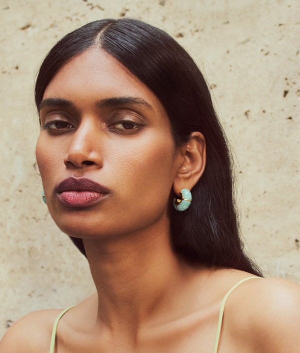 Zellige Hoops in Amazonite - The Shoe Hive