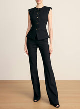 Zip-Back Gracie Pant in Black - The Shoe Hive