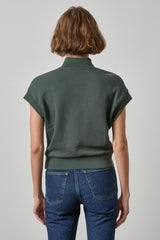Zip Mock Neck in Mineral - The Shoe Hive