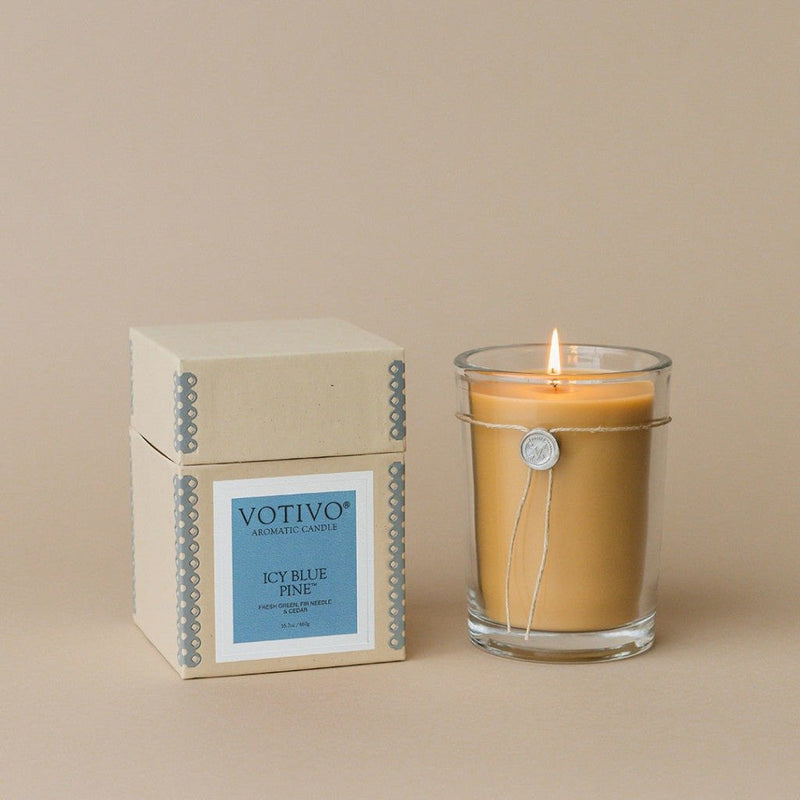 16.2oz Aromatic Candle in Icy Blue Pine - The Shoe Hive