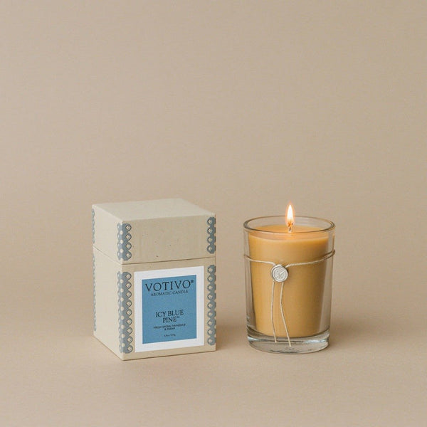 6.8oz Aromatic Candle in Icy Blue Pine - The Shoe Hive