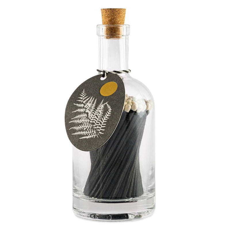 Black Fern Glass Bottle Matches - The Shoe Hive