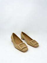 Buckle Shoe in Camel Suede - The Shoe Hive
