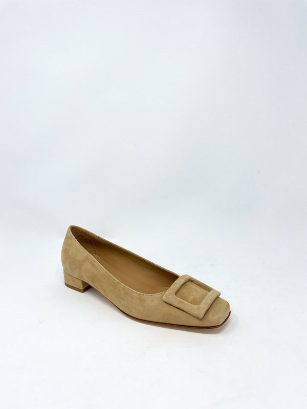 Buckle Shoe in Camel Suede - The Shoe Hive