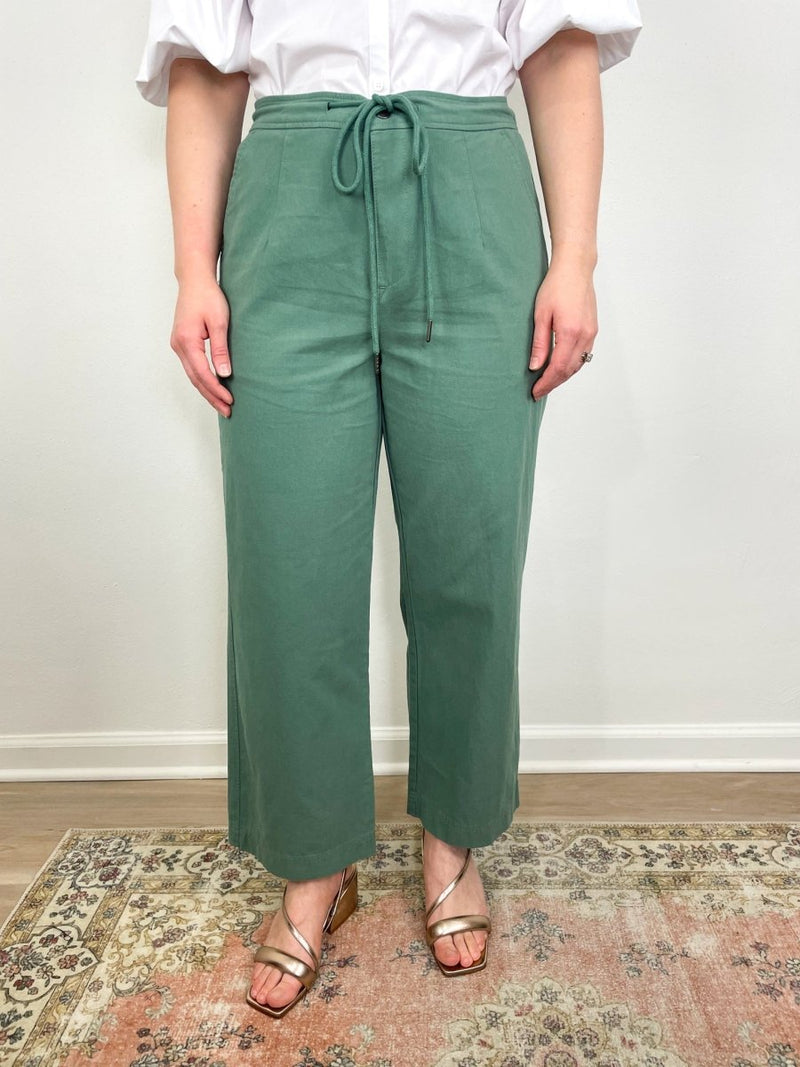 Canvas Drawstring Pant in Seagrass - The Shoe Hive