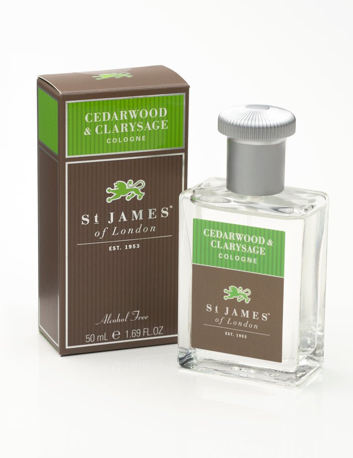 Cedarwood & Clarysage Cologne in 50ml by St James of London - The Shoe Hive