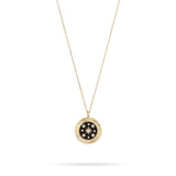 Ceramic+Diamond Compass Necklace in 14K Yellow Gold - The Shoe Hive