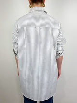 Colton Shirt in Ivory Micro Stripe - The Shoe Hive