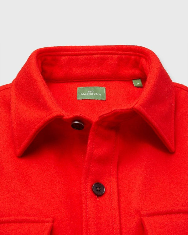 CPO Shirt Jacket in Scarlet Wool Melton - The Shoe Hive