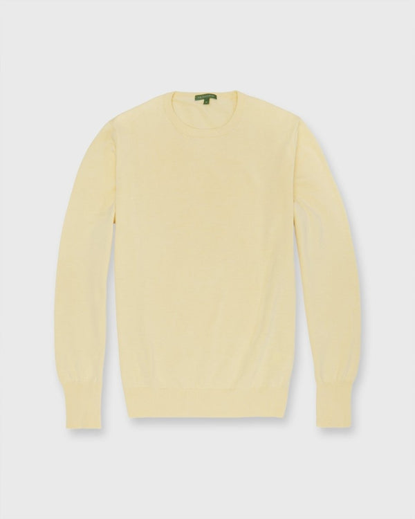 Crewneck Sweater in Lemon Cotton - The Shoe Hive