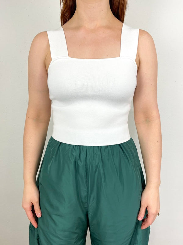 Cropped Tank in White - The Shoe Hive