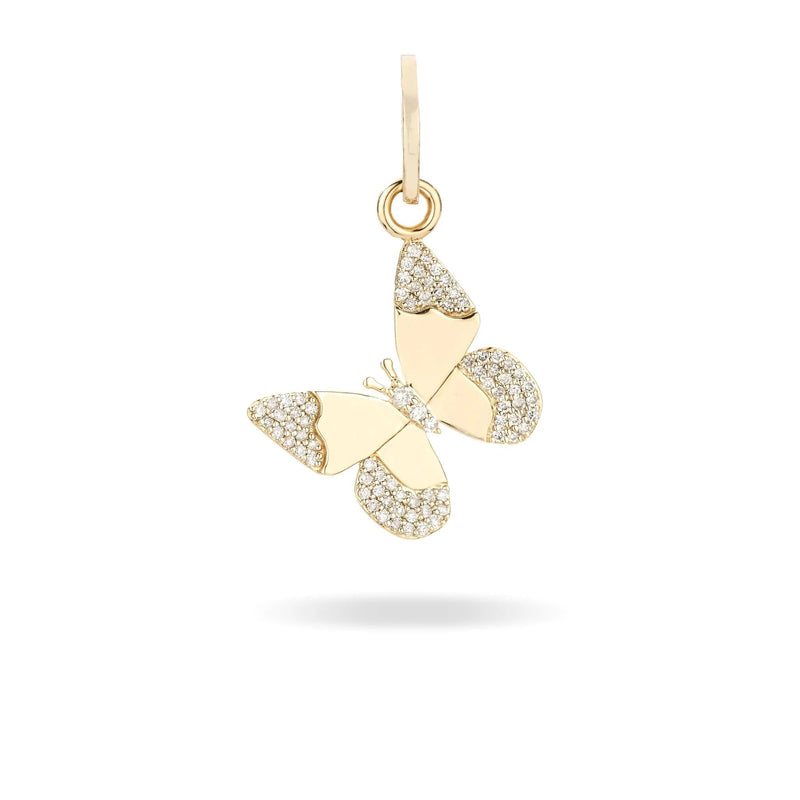 Diamond Butterfly Hinged Charm in 14K Yellow Gold by Adina Reyter - The Shoe Hive