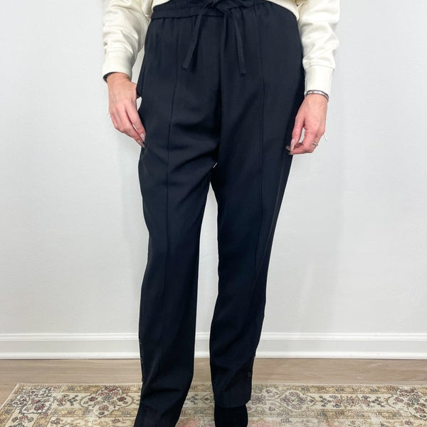 Elastic Waist Band Pant W/Side Vent in Black exclusive at The Shoe