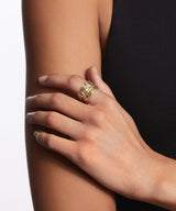 Hammered Multi-Disc Ring in Gold - The Shoe Hive