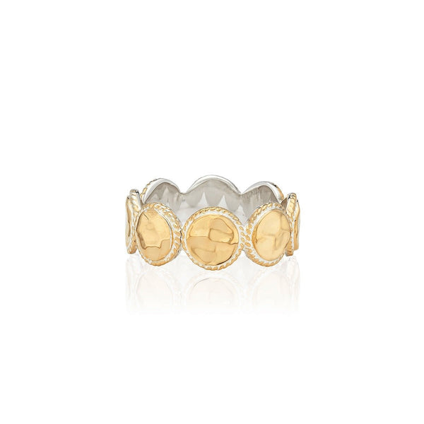 Hammered Multi-Disc Ring in Gold - The Shoe Hive