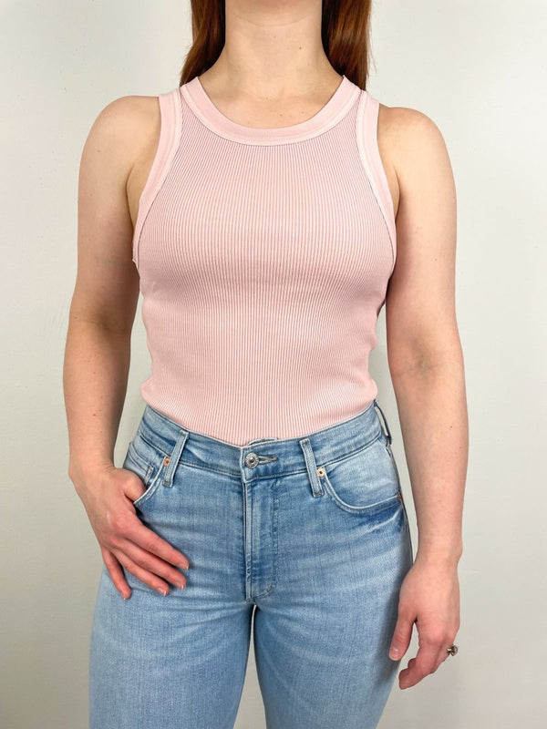 Isabel Rib Tank in Roselle Pink - The Shoe Hive