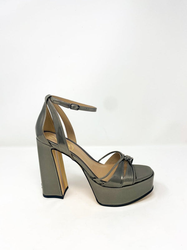 Kamille Specchio Metallic in Pewter Olive - The Shoe Hive