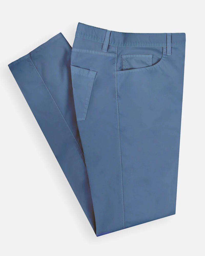 Lawton 5 Pocket Performance Pant in Morning Blue by Turtleson - The Shoe Hive