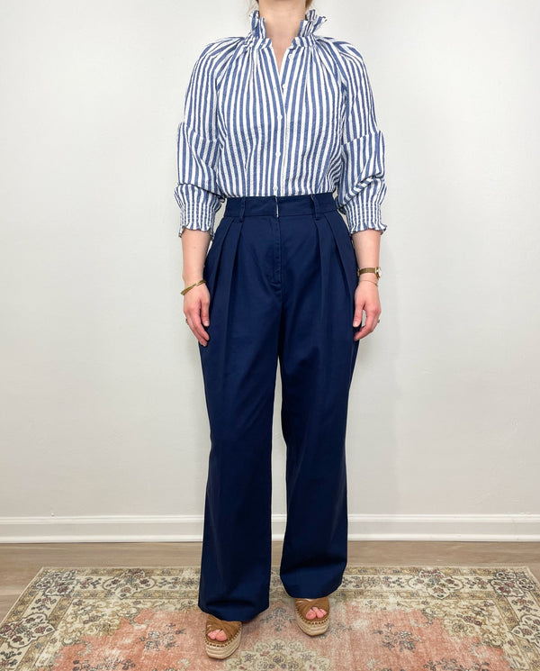 Luisa Pant in Navy by Staud - The Shoe Hive
