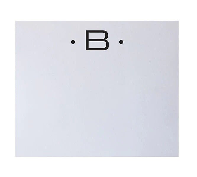Luxe Initial Notepad in Black by Black Ink - The Shoe Hive