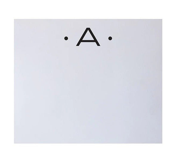 Luxe Initial Notepad in Black by Black Ink - The Shoe Hive