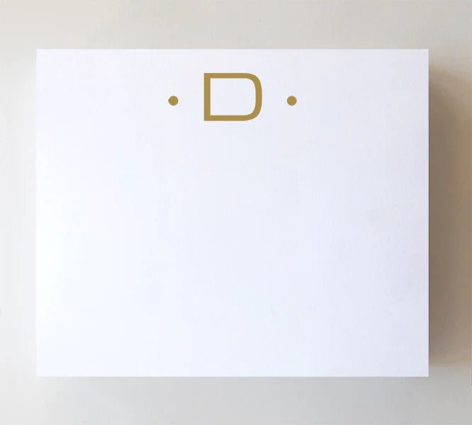 Luxe Initial Notepad in Gold by Black Ink - The Shoe Hive
