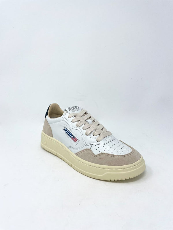 Medalist Low Top Sneakers in White & Black Suede Leather - The Shoe Hive