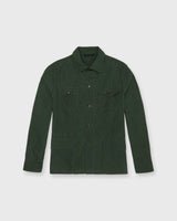 Military Jacket in Forest Dry Waxed Poplin - The Shoe Hive