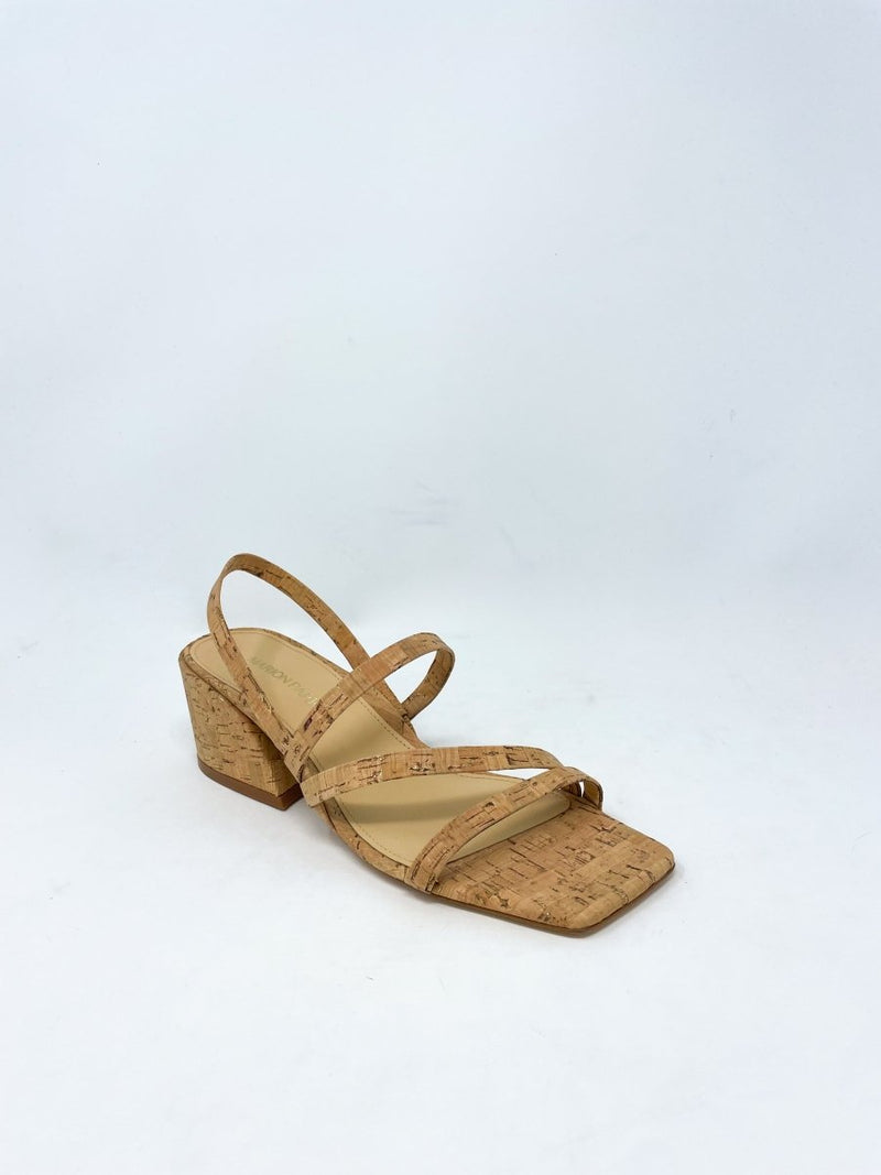 Mitzi 50 Slingback Sandal in Gold Speckled Cork - The Shoe Hive
