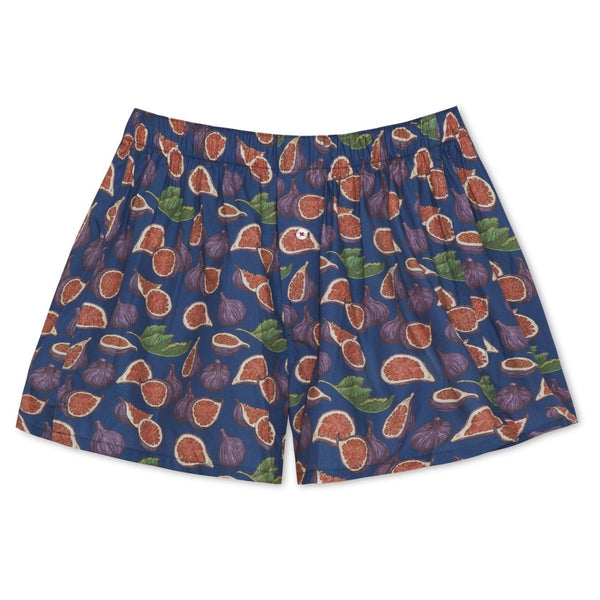 Organic Cotton Boxer Shorts in Navy Fig - The Shoe Hive