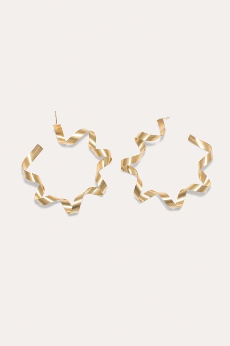 Paper Shredder Malfunctions I Earrings in Gold Vermeil by Completedworks - The Shoe Hive