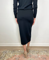 Pull-On Skirt in Black Ponte Knit - The Shoe Hive