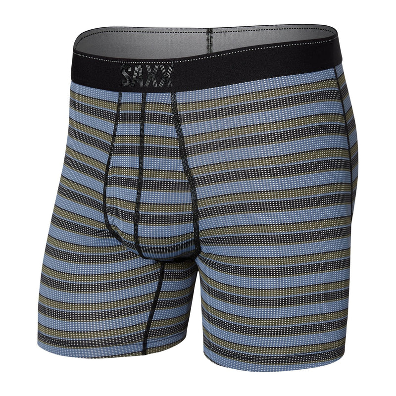 Quest QDM Boxer Brief Fly in Solar Stripe-Twilight by Saxx - The Shoe Hive