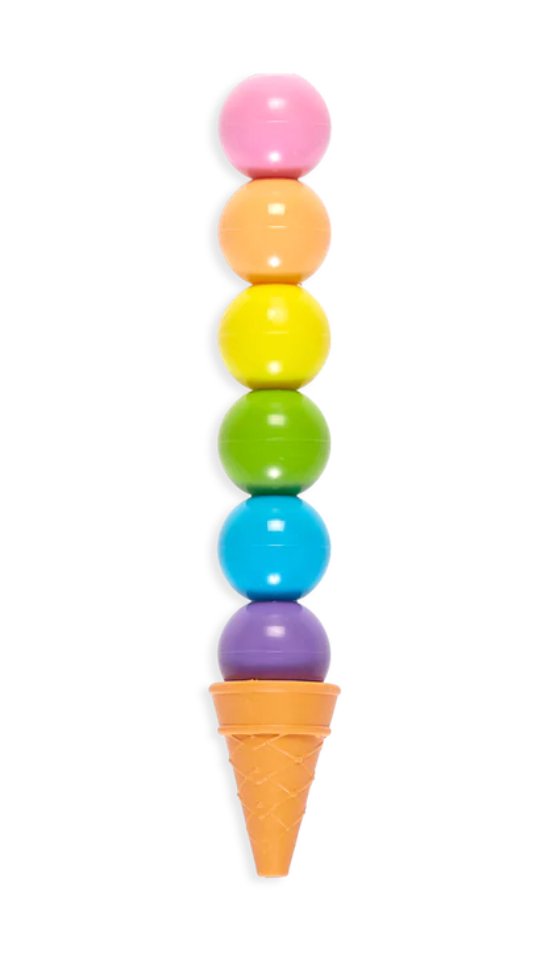 Rainbow Scoops Vanilla Scented Stacking Erasable Crayons - The Shoe Hive