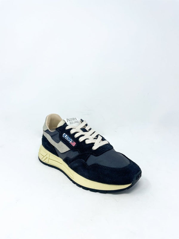 Reelwind Low Sneakers in Nylon & Suede Black - The Shoe Hive