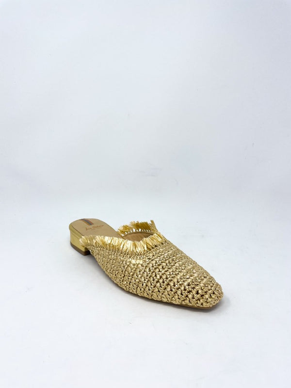 Reeta Raffia in Gold - The Shoe Hive
