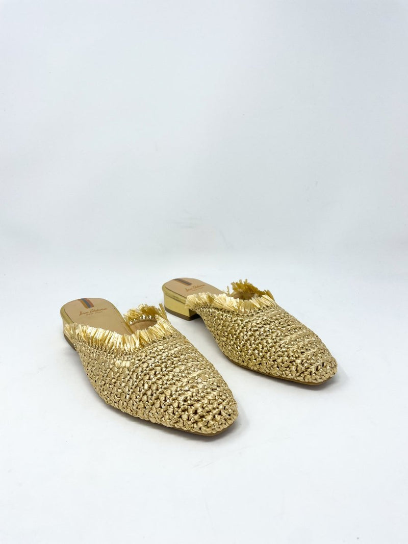 Reeta Raffia in Gold - The Shoe Hive