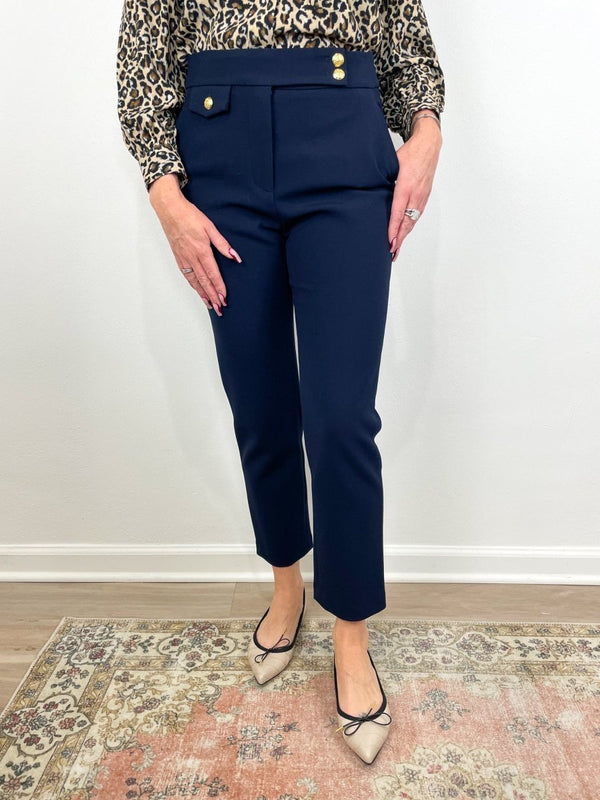 Renzo Pant in Navy - The Shoe Hive