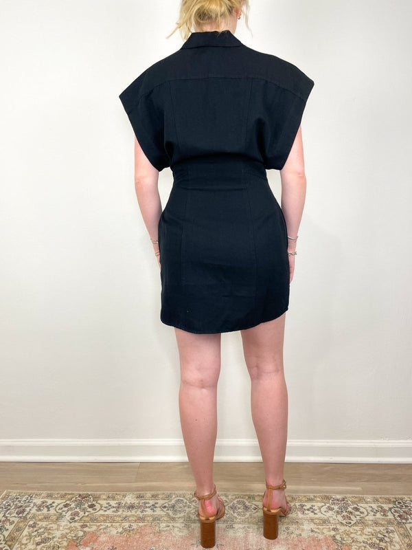 Rhodora Mini Dress in Black - The Shoe Hive