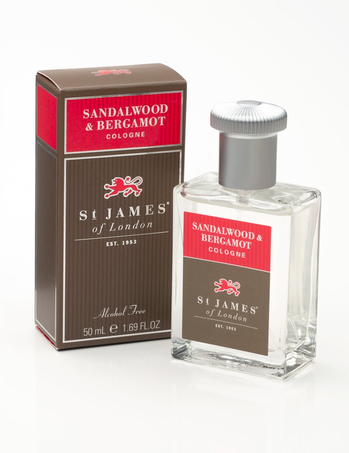 Sandalwood & Bergamot Cologne in 50ml by St James of London - The Shoe Hive