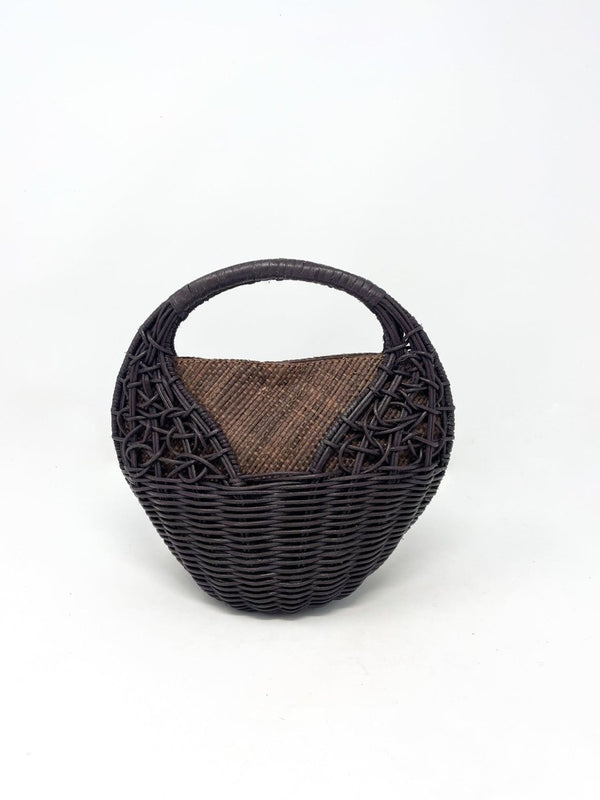 Sea Shell Wicker Bag in Chocolate - The Shoe Hive