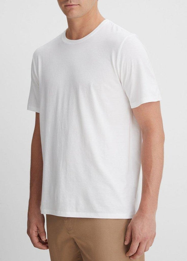 Short Sleeve Crew Neck in Optic White - The Shoe Hive