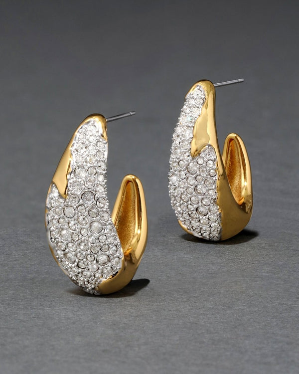 Solanales Crystal Hoop Earrings - The Shoe Hive