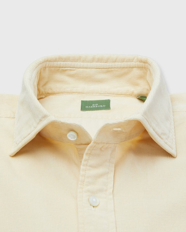 Spread Collar Sport Shirt in Straw Corduroy - The Shoe Hive