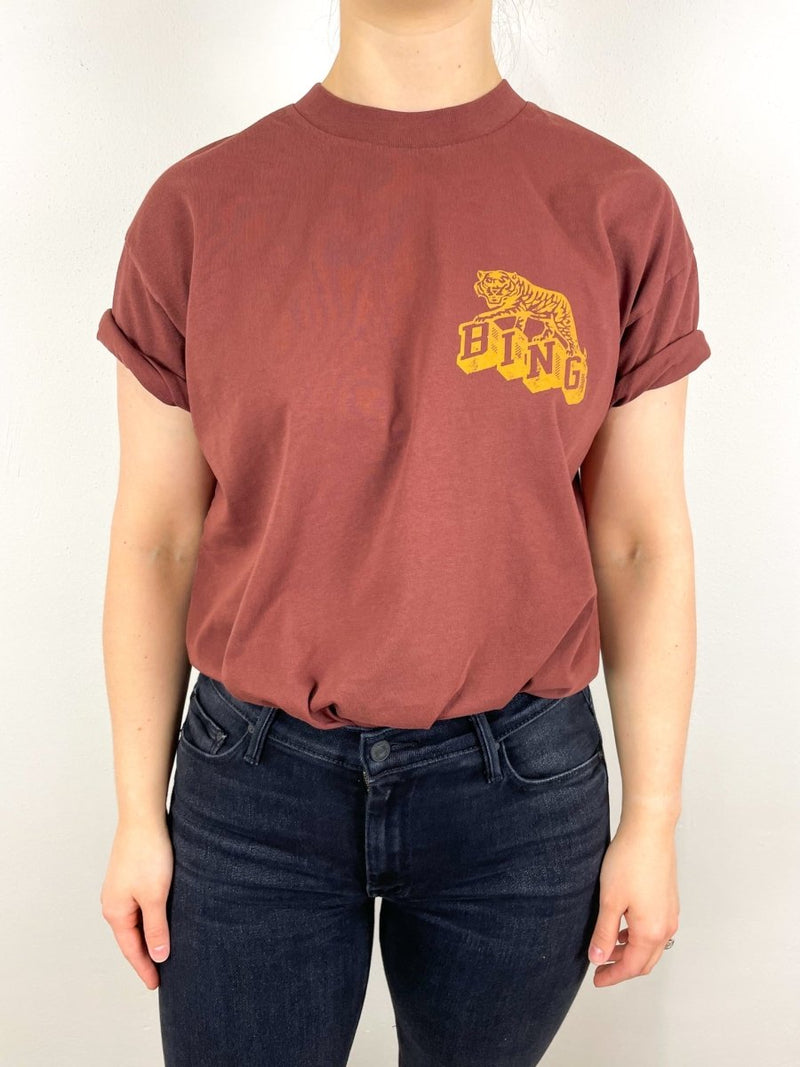 Walker Tee Retro Tiger in Washed Faded Cherry - The Shoe Hive