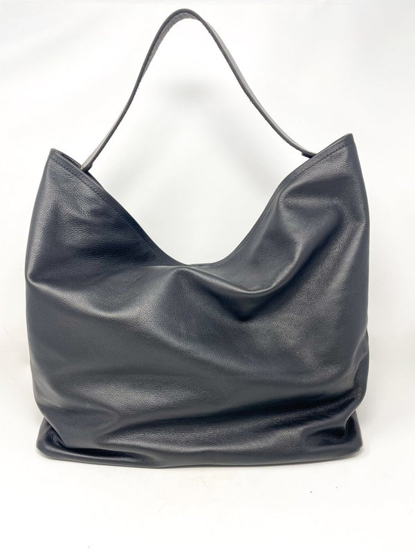 XL Jane Slouch Bag in Black Leather - The Shoe Hive